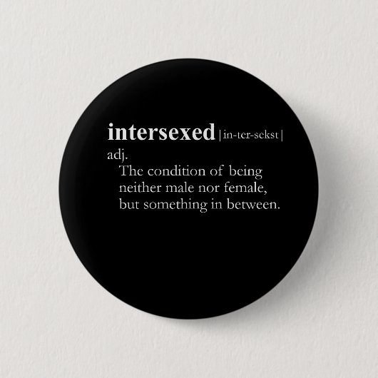 Badge Rond 5 Cm INTERSEXED (définition) (Devant)