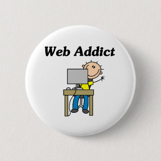 Badge Rond 5 Cm Intoxiqué de Web