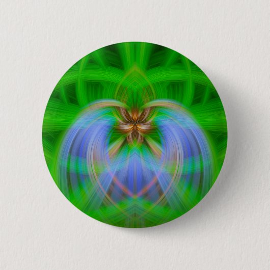Badge Rond 5 Cm Intricité verte (Devant)