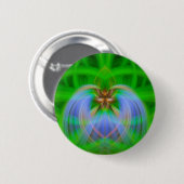 Badge Rond 5 Cm Intricité verte (Devant & derrière)