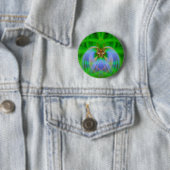 Badge Rond 5 Cm Intricité verte (En situation)