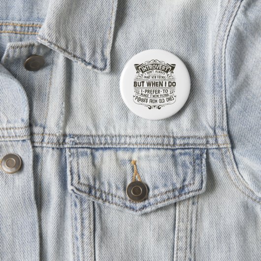 Badge Rond 5 Cm Introvert (En situation)