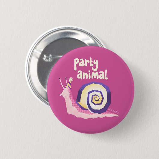 Badge Rond 5 Cm Introvertebrates croupe rose (Devant & derrière)