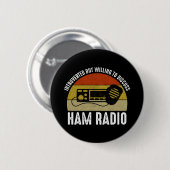 Badge Rond 5 Cm Introverted Mais Prêt À Discuter De La Radio De Ja (Devant & derrière)