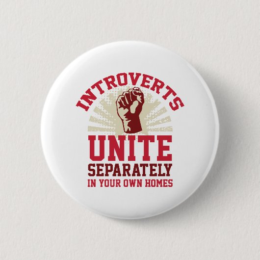 Badge Rond 5 Cm Introverties Unite (Devant)