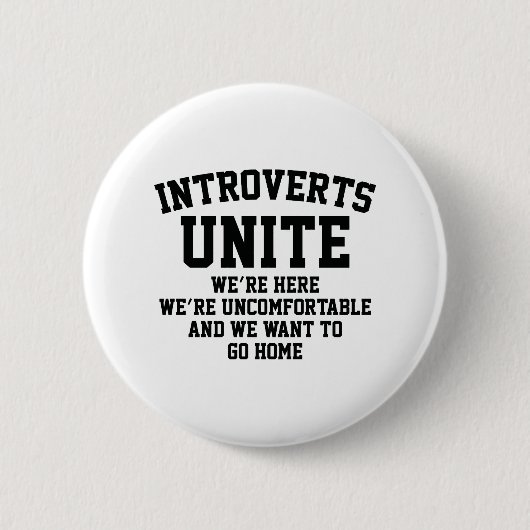 Badge Rond 5 Cm Introverties Unite (Devant)