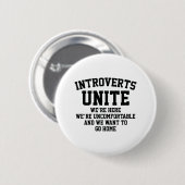 Badge Rond 5 Cm Introverties Unite (Devant & derrière)