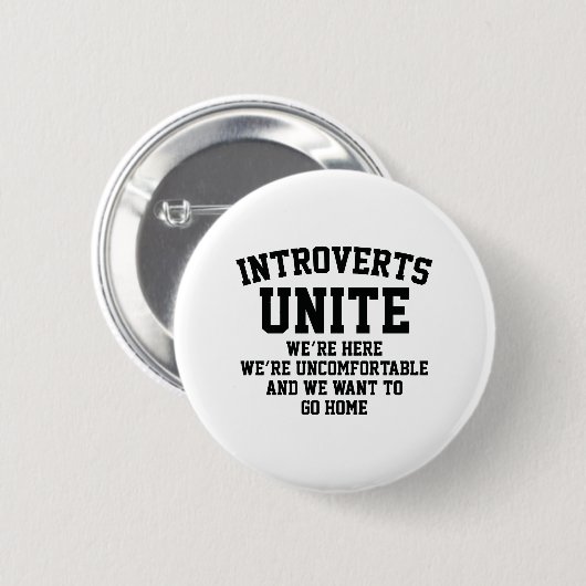 Badge Rond 5 Cm Introverties Unite (Devant & derrière)