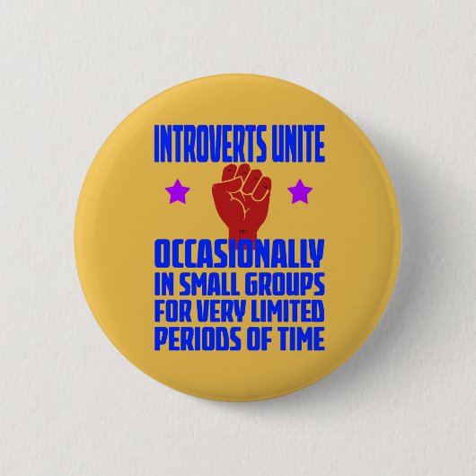 Badge Rond 5 Cm introverts unissent (Devant)