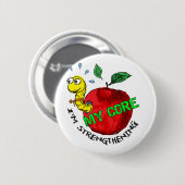 Badge Rond 5 Cm Invader Apple (Devant & derrière)