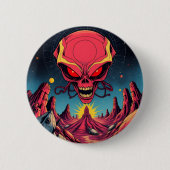 Badge Rond 5 Cm Invasion alien (Devant)