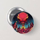 Badge Rond 5 Cm Invasion alien (Devant & derrière)