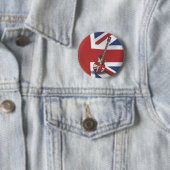 Badge Rond 5 Cm Invasion britannique (En situation)