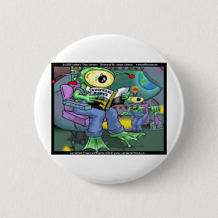 Badge Rond 5 Cm Invasion de la Terre 4 Débutants Cadeaux Drôles T-