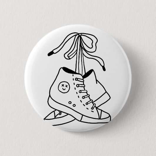BADGE ROND 5 CM INVERSE DE NIRVANA, INVERSE, BASKETS, CONCEPTION (Devant)