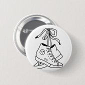 BADGE ROND 5 CM INVERSE DE NIRVANA, INVERSE, BASKETS, CONCEPTION (Devant & derrière)