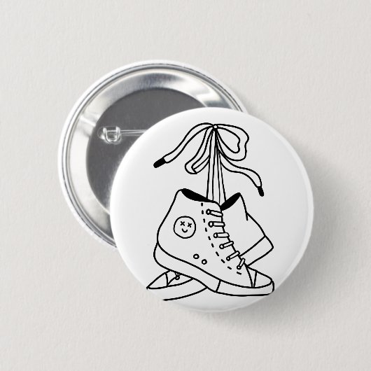 BADGE ROND 5 CM INVERSE DE NIRVANA, INVERSE, BASKETS, CONCEPTION (Devant & derrière)