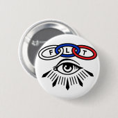 Badge Rond 5 Cm IOOF Trois liens et bouton Oeil (Devant & derrière)
