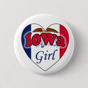 Badge Rond 5 Cm Iowa