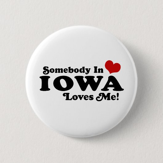 Badge Rond 5 Cm Iowa (Devant)