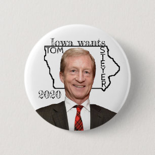 Badge Rond 5 Cm Iowa veut Tom Steyer 2020