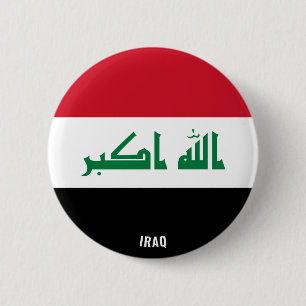 Badge Rond 5 Cm Irak Drapeau charmant patriotique