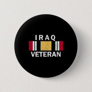 Badge Rond 5 Cm Irak Vétérinaire Irak Service de guerre Ruban Dist