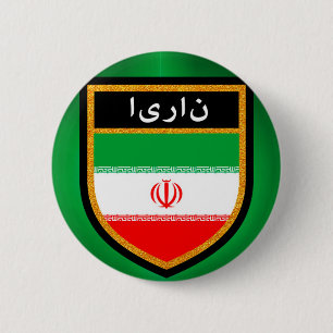Badge Rond 5 Cm Iran Flag