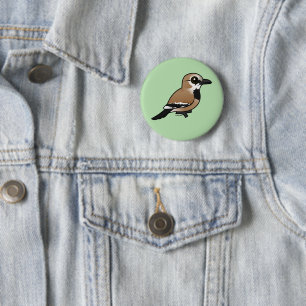 Badge Rond 5 Cm Iranien Birdorable Ground Jay
