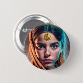 Badge Rond 5 Cm Iranienne Perse (Devant & derrière)