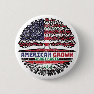 Badge Rond 5 Cm Iraq Iraq Iraq Iraq États-Unis Amérique États-Unis