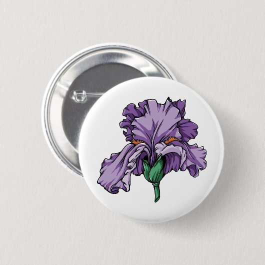 Badge Rond 5 Cm Iris (Devant & derrière)