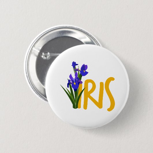 Badge Rond 5 Cm Iris (Devant & derrière)