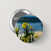 Badge Rond 5 Cm Iris jaune à Lake Shore (Devant & derrière)