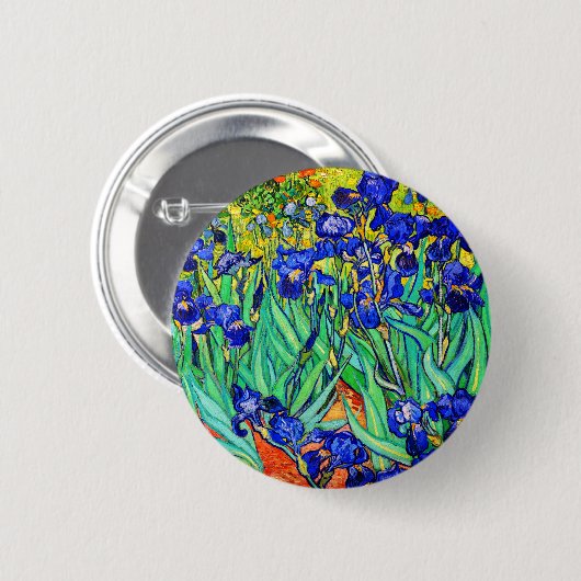 Badge Rond 5 Cm Irises par Vincent Van Gogh (Devant & derrière)