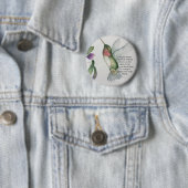 Badge Rond 5 Cm Irish Blessing Courage Pretty Bird Garden (En situation)
