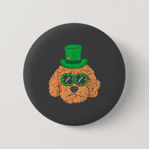 Badge Rond 5 Cm Irish Goldendoodle Doodle Chien Drôle St Patricks 
