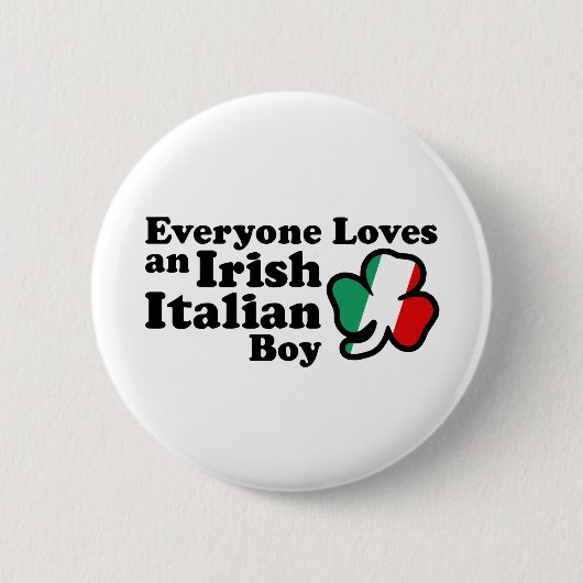 Badge Rond 5 Cm Irish Italian Boy (Devant)