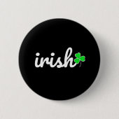 Badge Rond 5 Cm Irish St. Patrick's Day Shamrock chanceux (Devant)
