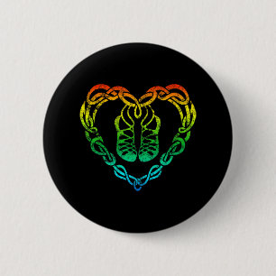 Badge Rond 5 Cm Irish Step Dancing Celtic Knot Heart T Shirt Don