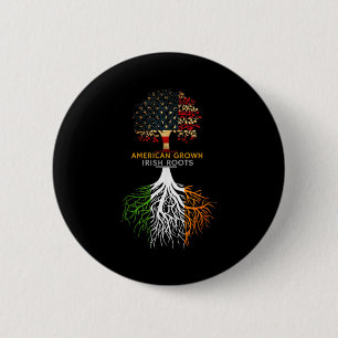 Badge Rond 5 Cm Irlandais cultivé aux États-Unis Racines irlandais