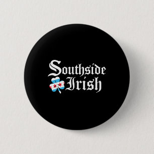 Badge Rond 5 Cm Irlandais de South Side Chicago Vert St Patricks D