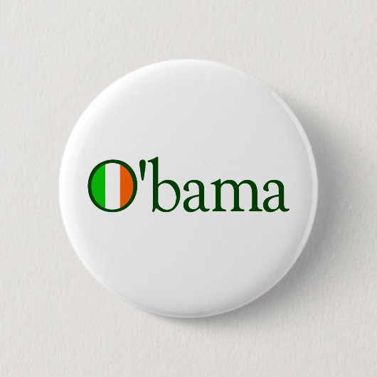 Badge Rond 5 Cm Irlandais d'Obama (Devant)
