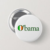 Badge Rond 5 Cm Irlandais d'Obama (Devant & derrière)