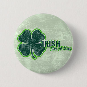 Badge Rond 5 Cm Irlandais du ` de St Patrick grunge de shamrock