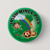 Badge Rond 5 Cm Irlandais mince Pies au bout d'un arc-en-ciel (Devant)