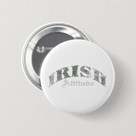 Badge Rond 5 Cm Irlandais - Trouble d'attitude (Devant & derrière)
