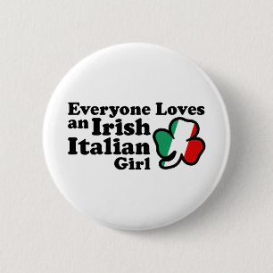 Badge Rond 5 Cm Irlandaise italienne fille