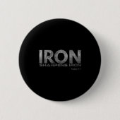 Badge Rond 5 Cm Iron Sharpens Iron  (Devant)