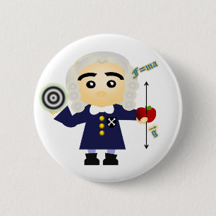 Badge Rond 5 Cm Isaac Newton